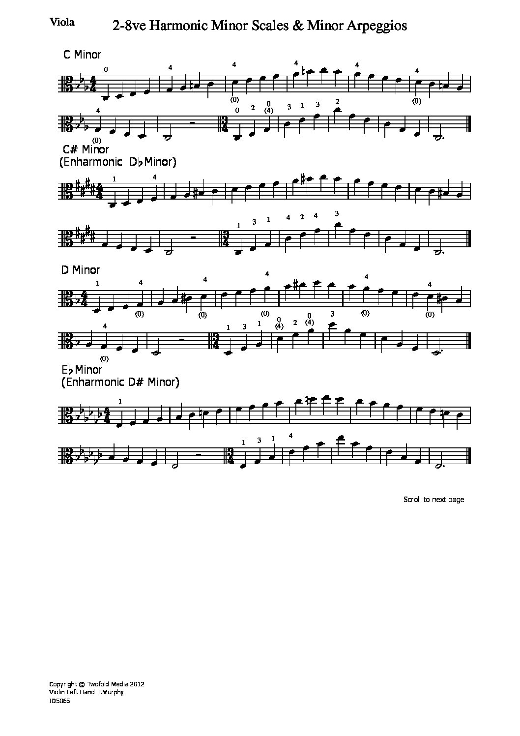 2-8ve harmonic minor scales & arpeggios_va