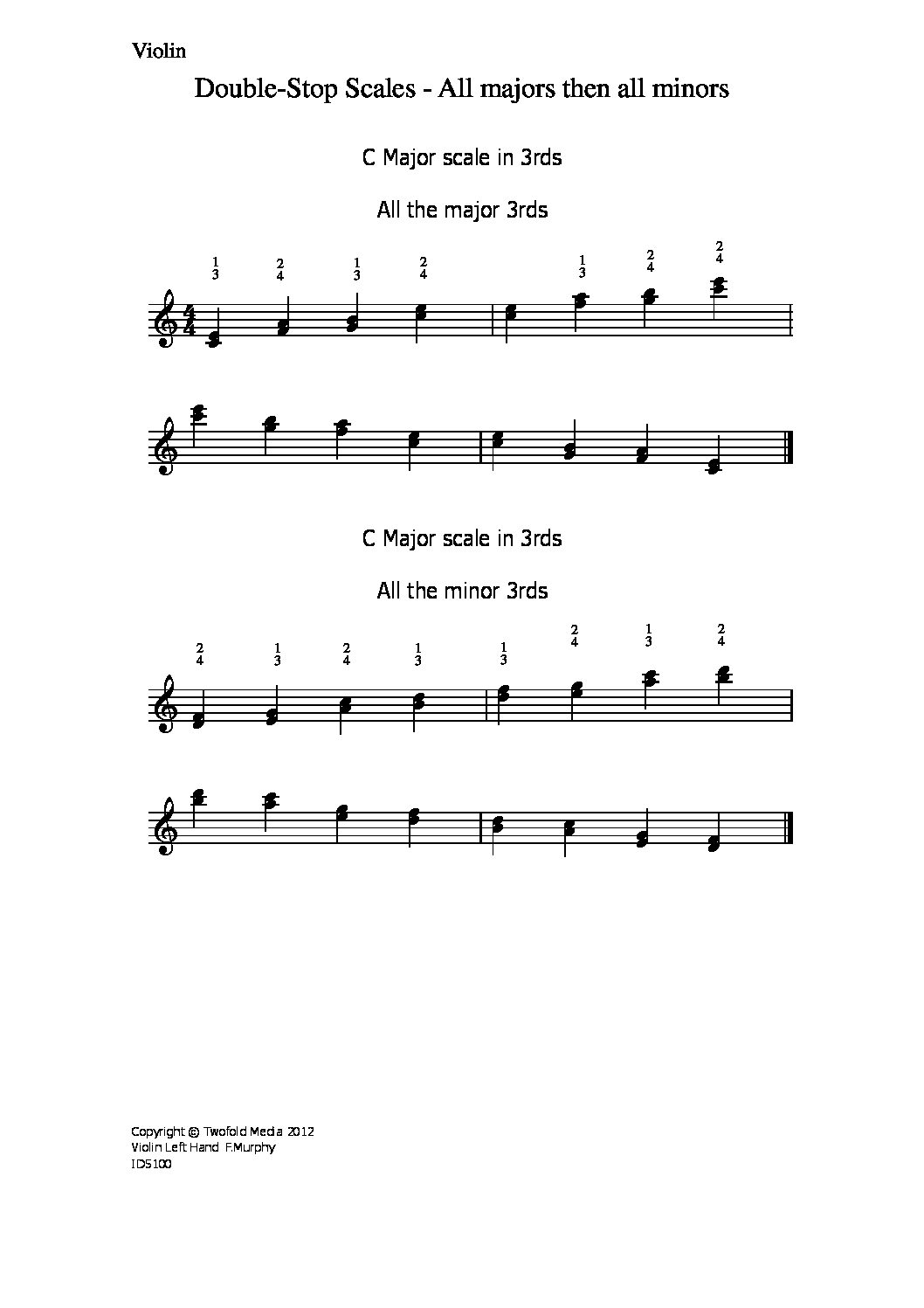 Double-stop scales – all majors & minors_vn