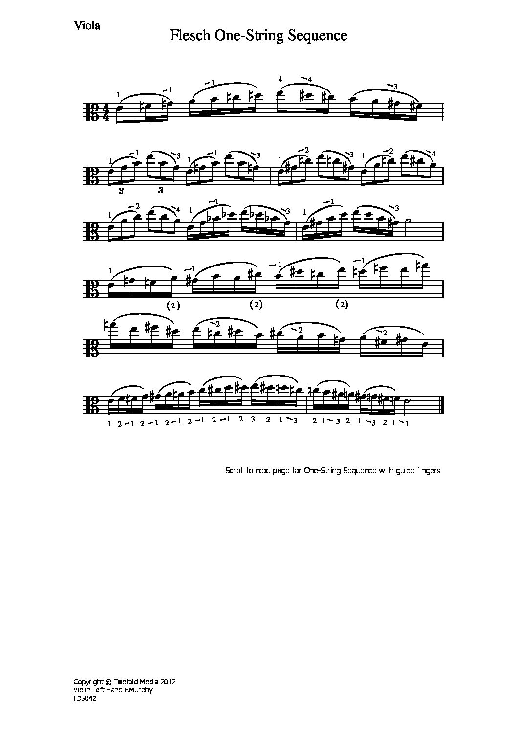 Flesch one-string sequence_va