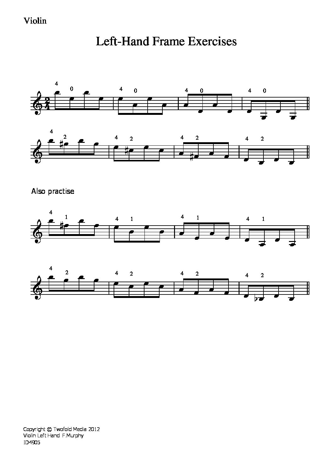 Left hand frame exercises_vn