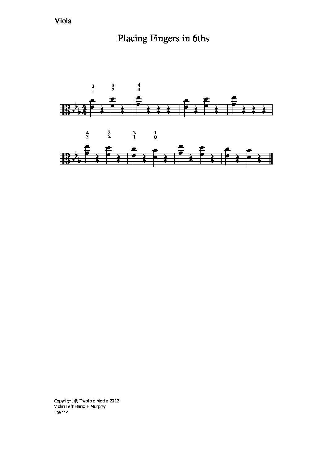 Placing fingers in 6ths_va