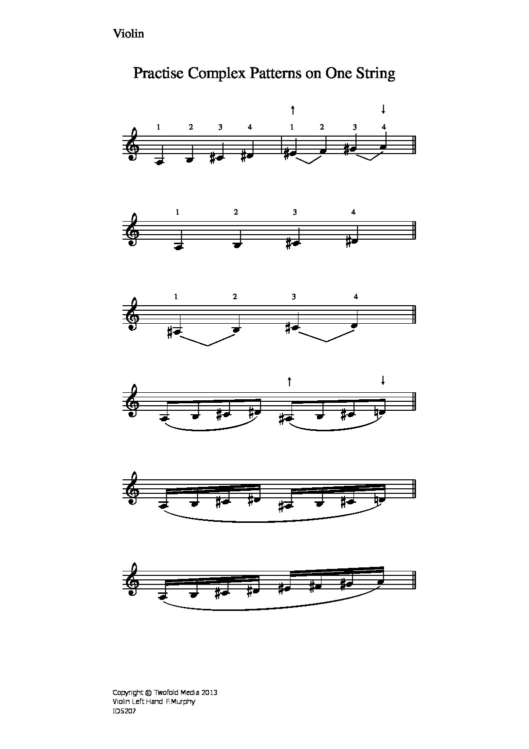 Practise complex patterns on one string_vn