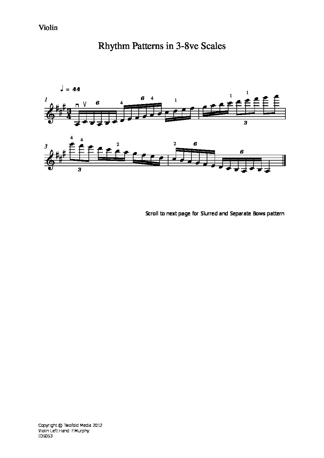 Rhythm patterns in 3-8ve scale_vn