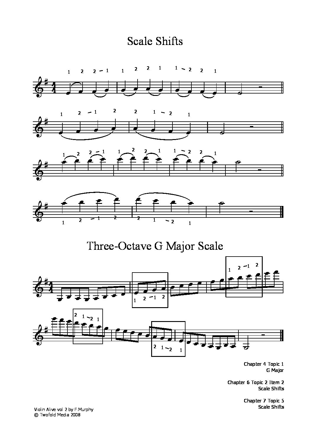 Scale shifts